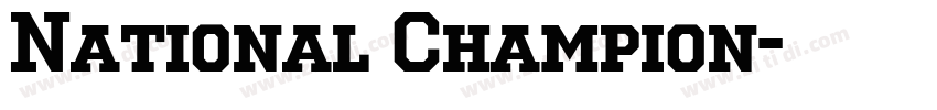 National Champion字体转换
